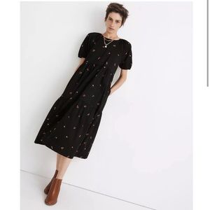 Madewell Short-Sleeve Cattail Tiered Dress in Amie Floral NWOT